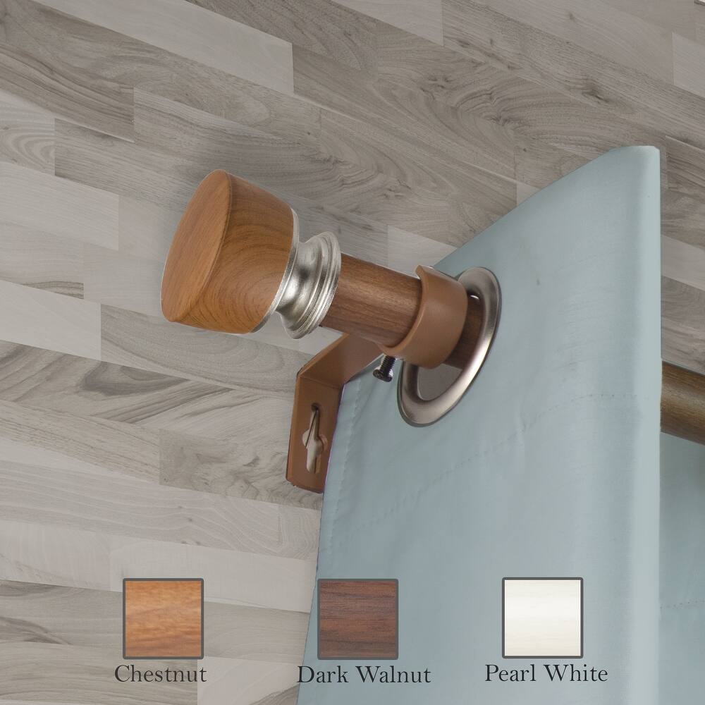 InStyleDesign Agata 1 inch Faux Wood Curtain Rod