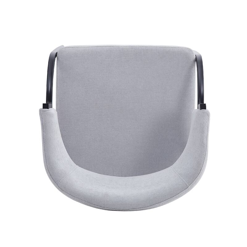 Dining Chairs Set of 2, Ergonomic Kitchen Side Chairs, Upholstered Armchairs with Curved Backrest & Metal Legs