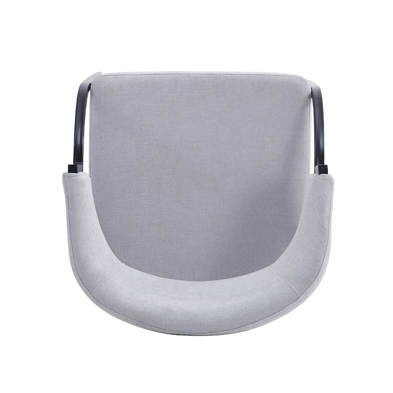 Naci Modern Fabric Dining Chairs With Curved Backrest by Christopher Knight Home