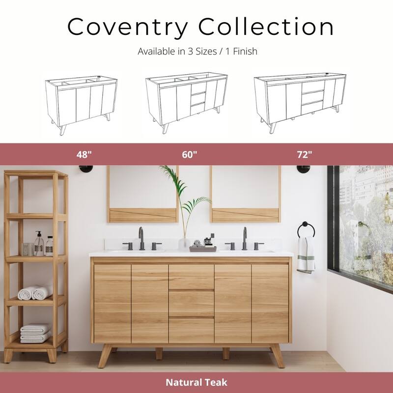 Avanity COVENTRY-VS61-E Coventry 61" Free Standing Double Basin Vanity