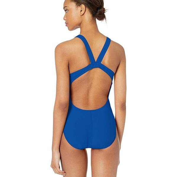Shop Nike Swim Women S Fast Back One Piece Swimsuit Game Royal