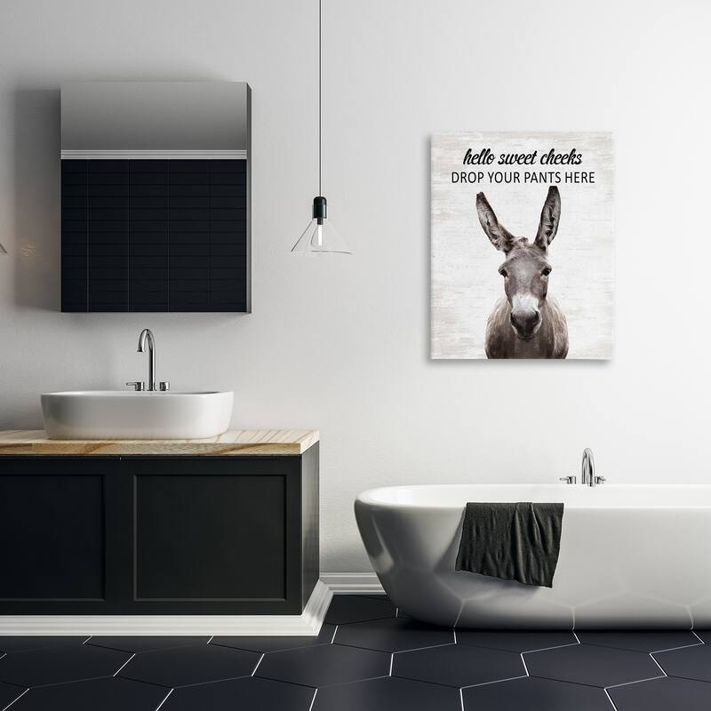 Stupell Drop Pants Here Funny Laundry Canvas Wall Art Design By Lettered and Lined
