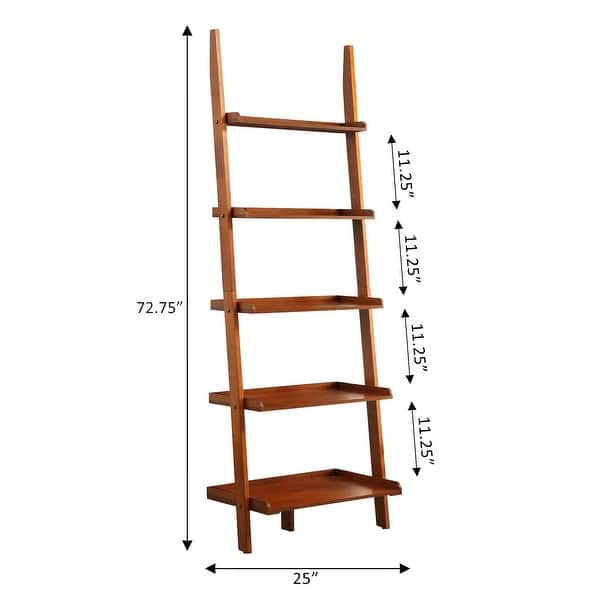 dimension image slide 1 of 11, Convenience Concepts American Heritage Bookshelf Ladder