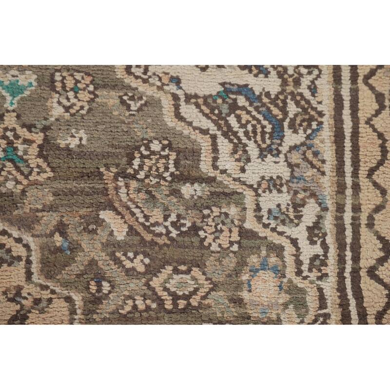 Traditional Hamedan Persian Vintage Rug Hand-Knotted Wool Carpet - 6'7"x 10'0"