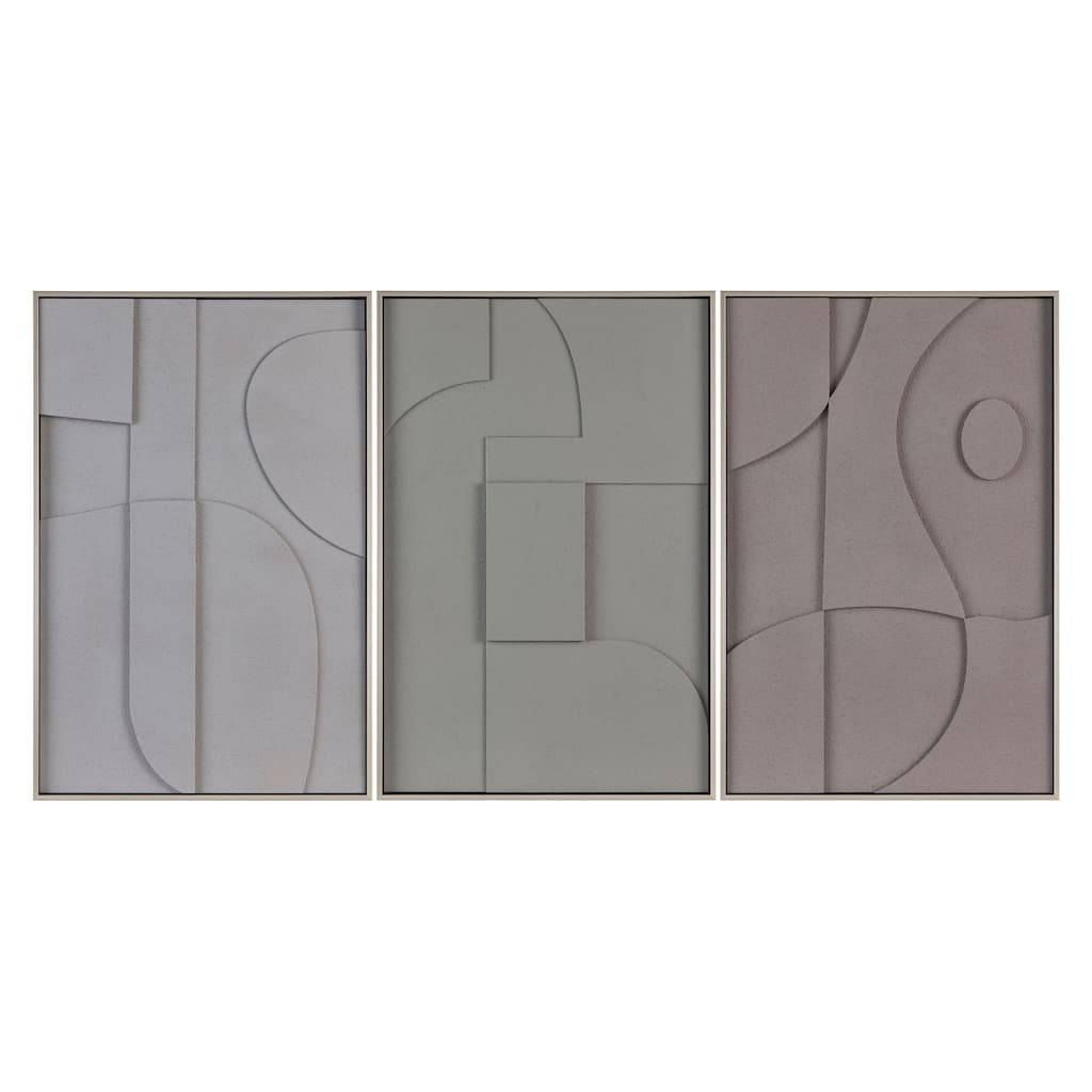 Winder Wooden Wall Art with Silver Frame - Brown