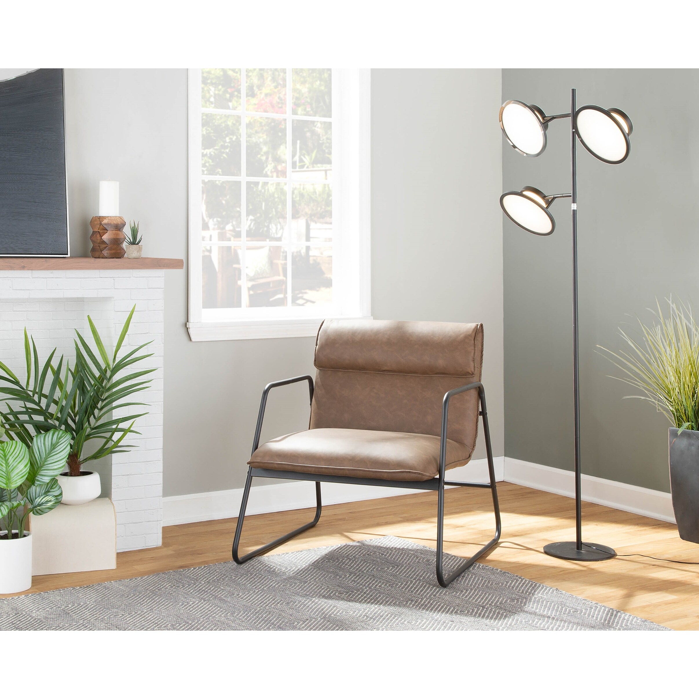 Carbon loft larkin shop leather butterfly chair