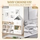 preview thumbnail 8 of 16, Versatile Children's Bookshelf with House-Shaped Design, Multi-Functional Storage for Books and Toys, Adjustable Placement