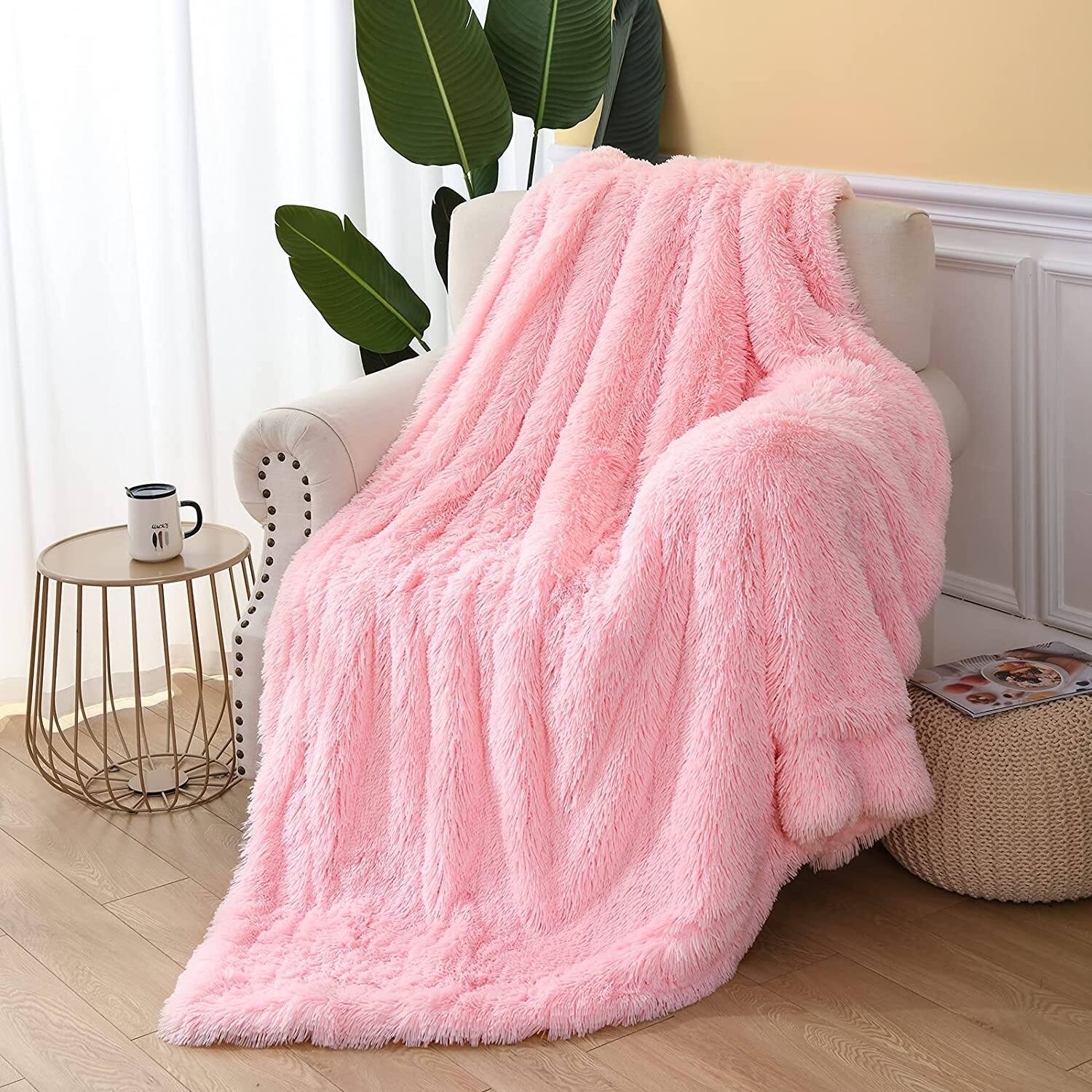 Soft Faux Fur Throw Blanket, Fluffy Fuzzy Thick Sherpa Blanket On Sale Bed Bath & Beyond