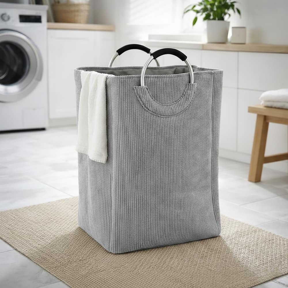Corduroy Laundry Basket 55L - 14 L x 12 W x 25 H