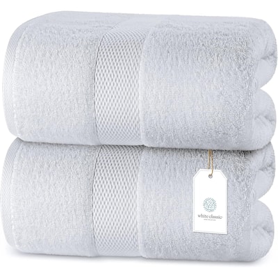White Classic Luxury Cotton Oversized Bath Sheet 35x70"