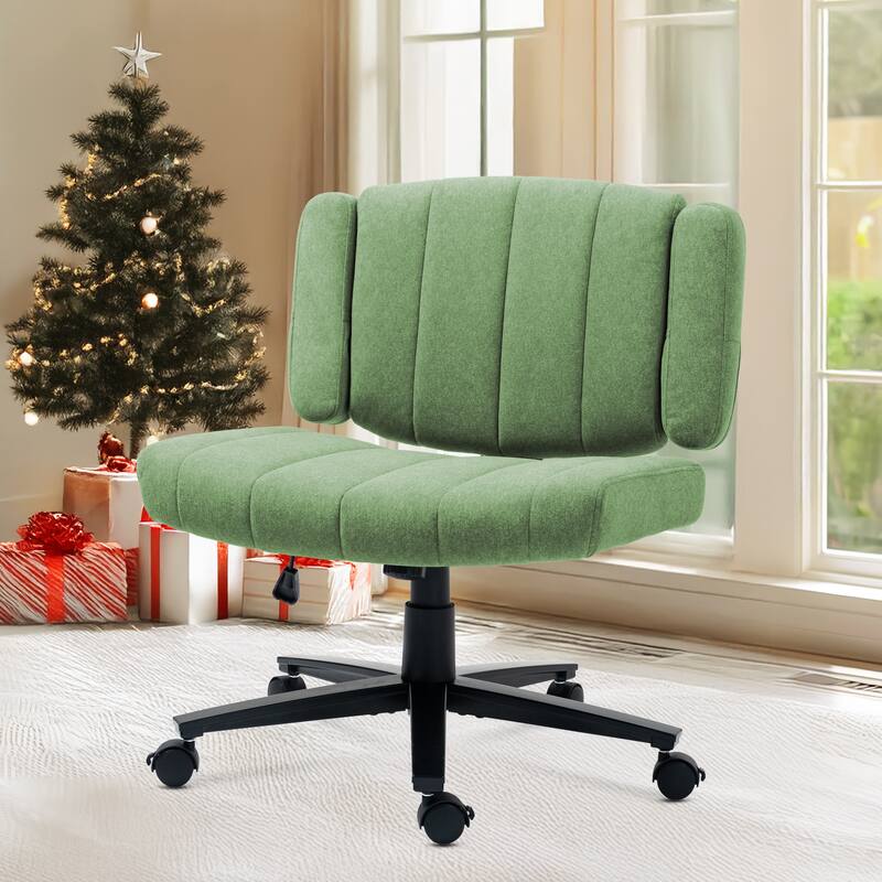 Ergonomic Fabric Office Chair, Adjustable Swivel Executive Desk Chair with Wheels