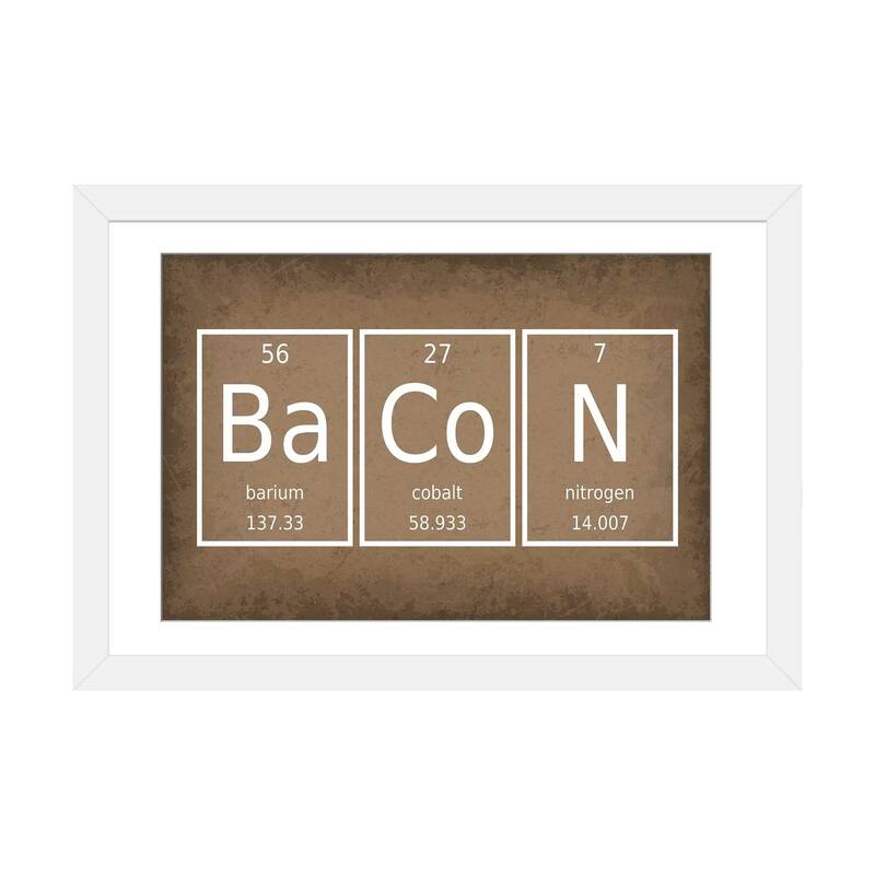 iCanvas "Bacon" by GetYourNerdOn - White - 24x32x1