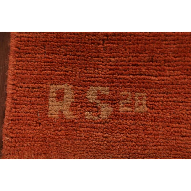 Tribal / Modern Gabbeh Area Rug Hand-Knotted Wool Carpet - 4'9" x 6'7"