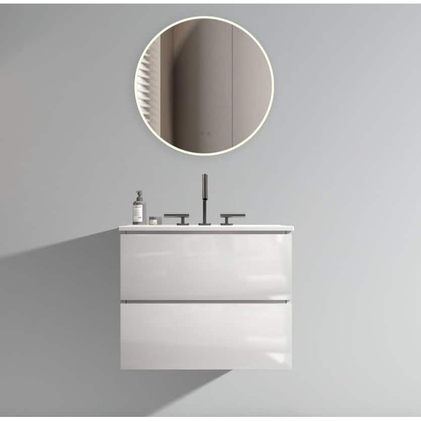 24" Wall Mount Bathroom Vanity with Ceramic Sink