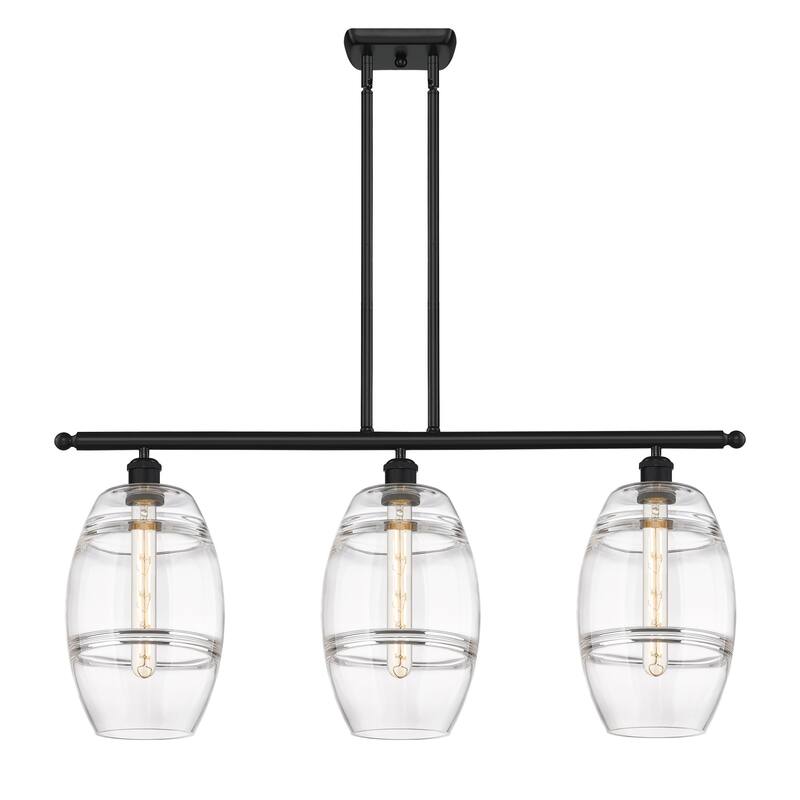 Innovations Lighting 516-3I-10-36 Vaz Linear Vaz 3 Light 36" Wide - Matte Black / Clear