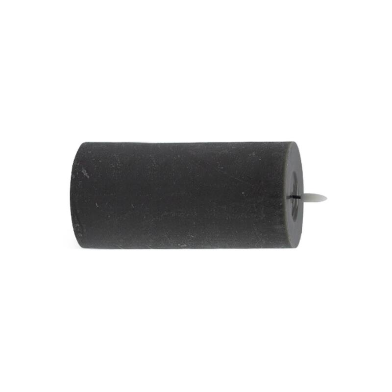 Battery Operated 3D Flame Large LED Pillar Candles - 8" - Gray