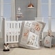 preview thumbnail 4 of 2, Lambs & Ivy Painted Forest Gray/Beige Fox and Bear Baby Crib Musical Mobile
