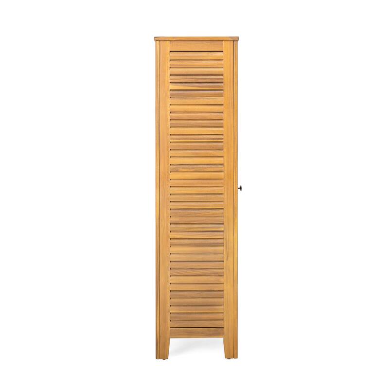 Gribs Acacia Wood Indoor/Outdoor Teak Finish Storage Cabinet by Christopher Knight Home - 61.81" H