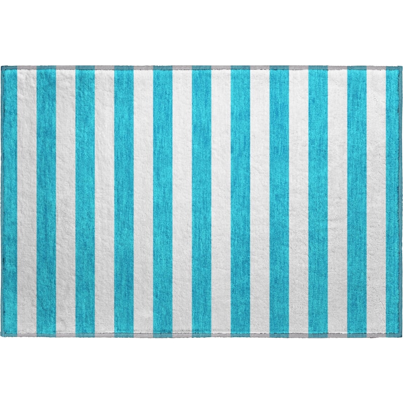 Premium Washable Super Soft Cabana Stripe Mayfield Rug