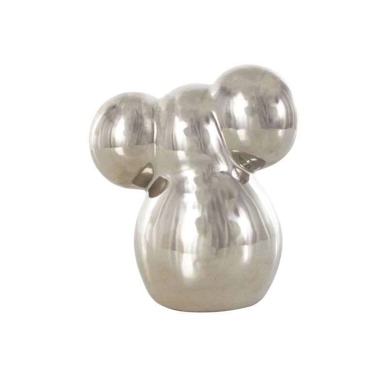 Ceramic Glossy Elephant Decorative Sculpture - Silver or Gold