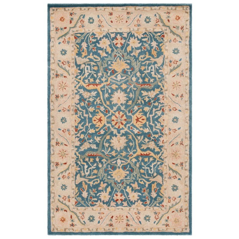 SAFAVIEH Handmade Antiquity Loana Traditional Oriental Wool Rug - 4' x 6' - Blue