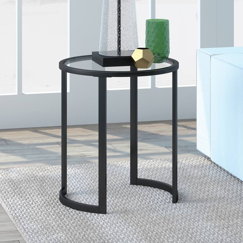 Silver Orchid Stossel Blackened Bronze Side Table - Blackened Bronze