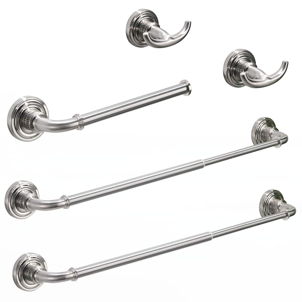 4-Pieces Bathroom Towel Rack 24 Inches Adjustable