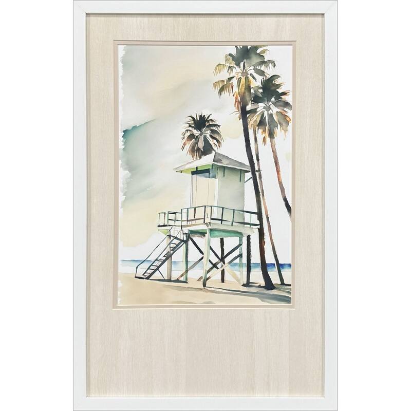 Paragon Boho Beachy Green Framed Art