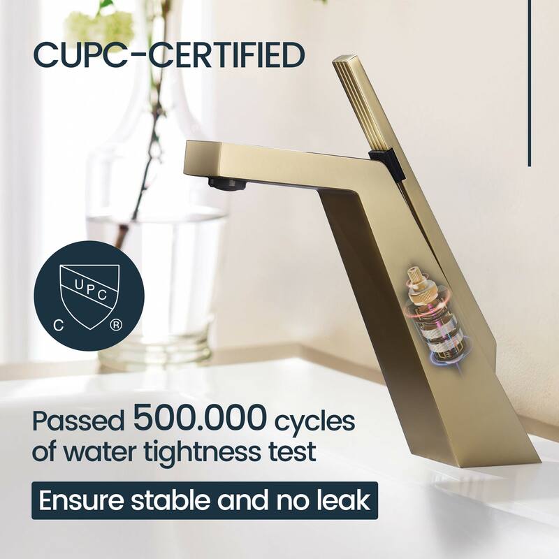 8"H Solid Brass Creative Single-Handle Bathroom Faucet