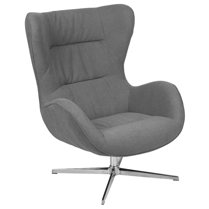 Home and Office Retro Swivel Wing Accent Chair - 35"D x 32.5"W x 40.5"H