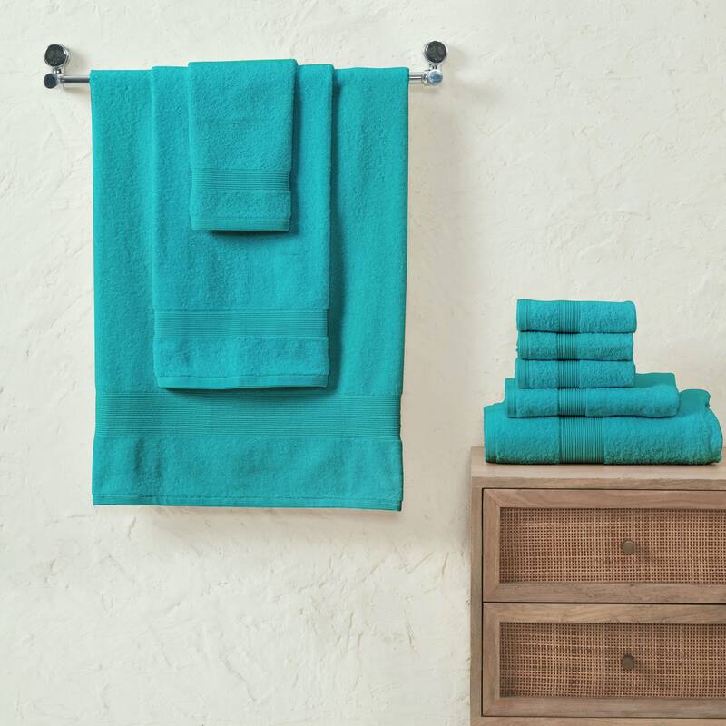 Fabstyles 8 Piece Plush Cotton Towel Set