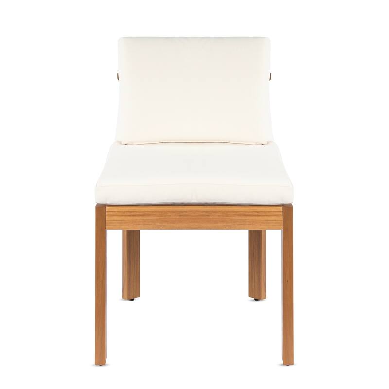 Christopher Knight Home - Modern Wooden Outdoor Dining Chair with Cushions
