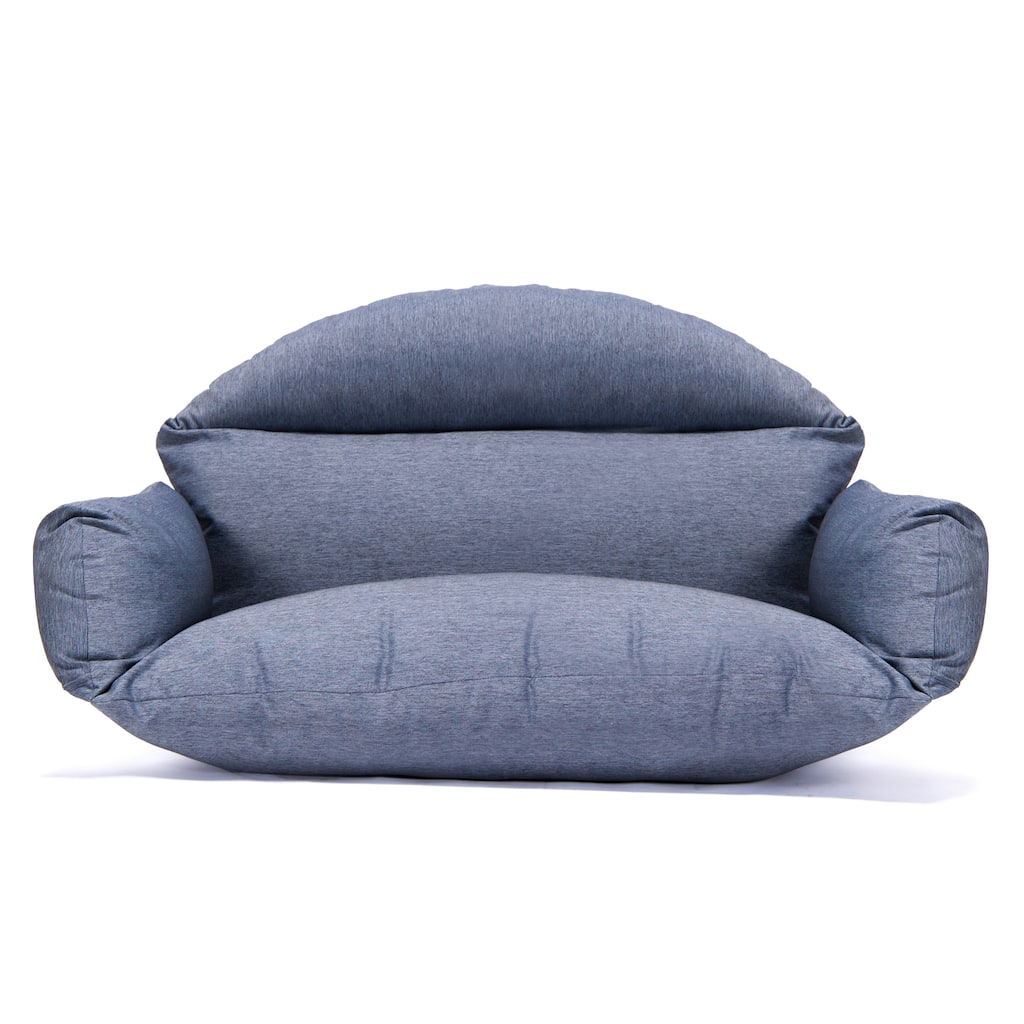 Egg Double Seat Cotton-filled Soft Swing Chair Cushion with Removable Cover, Weather-Resistant and Zipper for Indoor Outdoor
