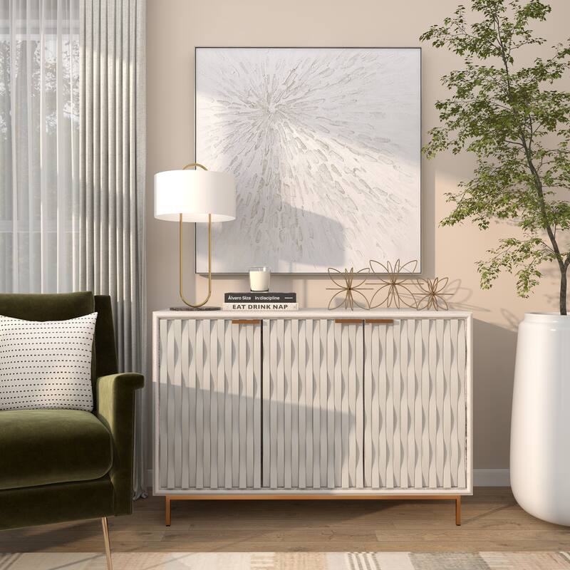 CosmoLiving by Cosmopolitan Gold Metal Handmade Floral Decorative Sculpture (Set of 3)