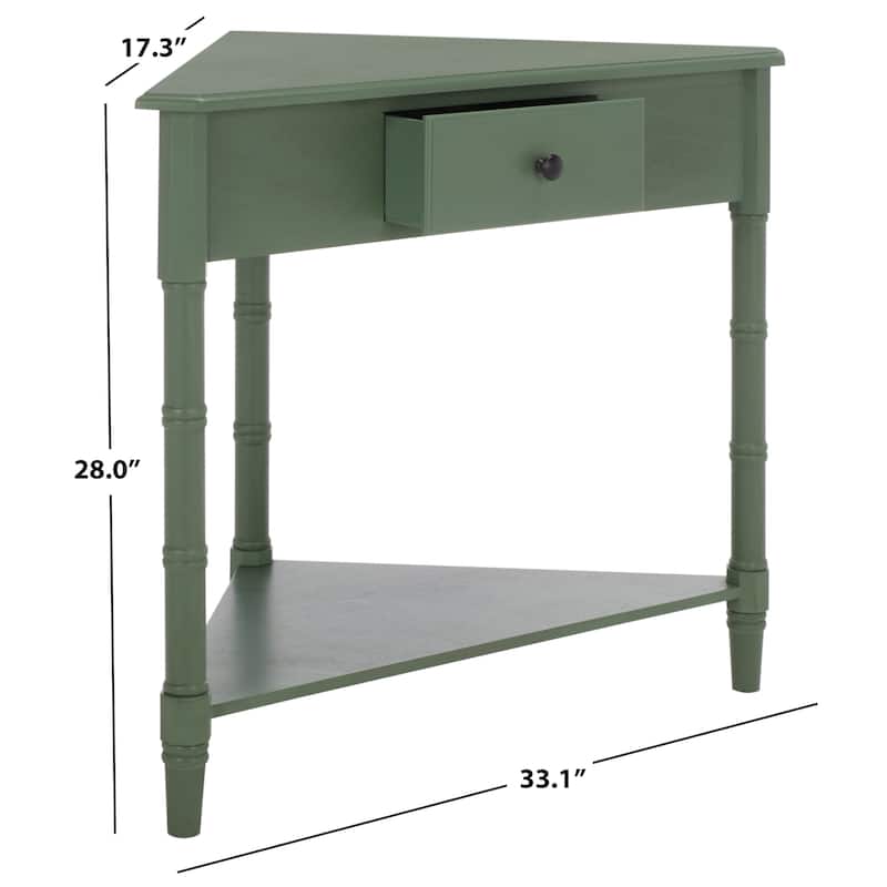 SAFAVIEH Calla Grey Corner Table - 33.9" x 17.3" x 28" - 34"W x 17"D x 28"H