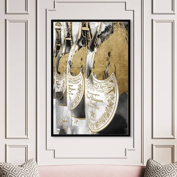 Oliver Gal 'Golden Champagne Feast' Drinks and Spirits Wall Art Framed  Print Champagne - Gold, White - Bed Bath & Beyond - 32194622