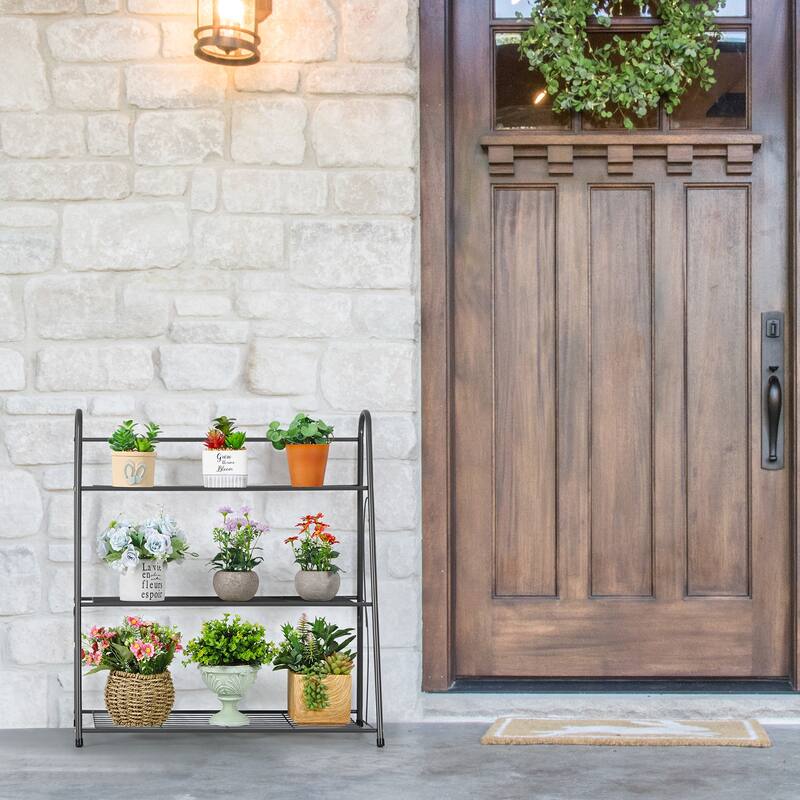 4 Tier Metal Plant Stand Indoor Outdoor
