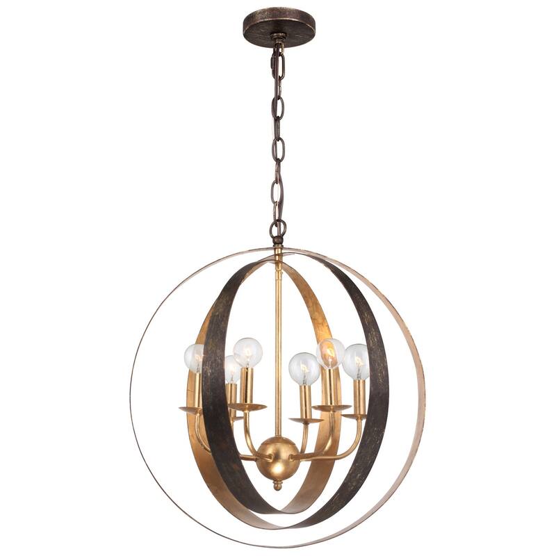 Crystorama Lighting Group Luna 6 Light 21" Wide Cage Chandelier