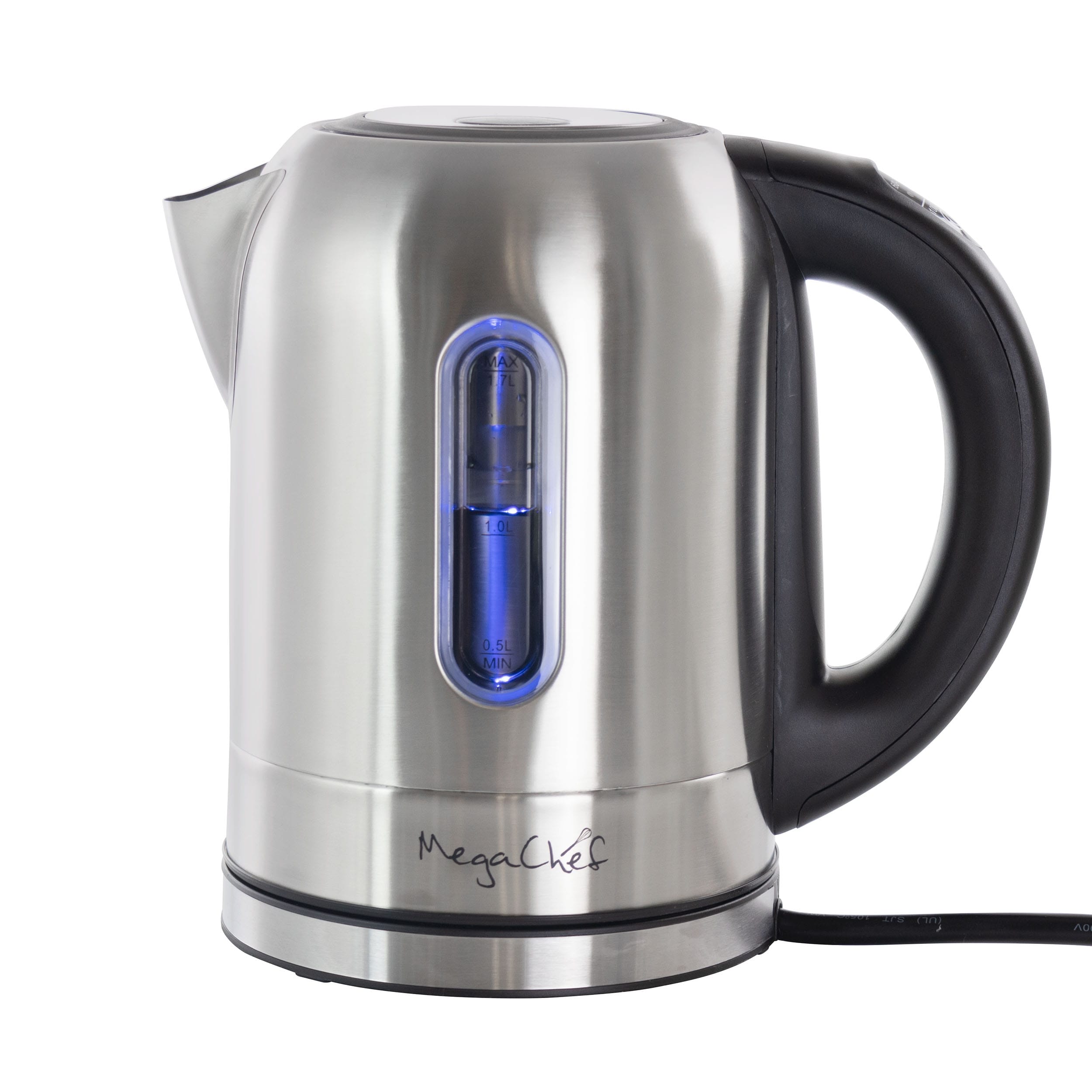 MegaChef 1.7Lt. Stainless Steel Kettle with Electric Base - Silver