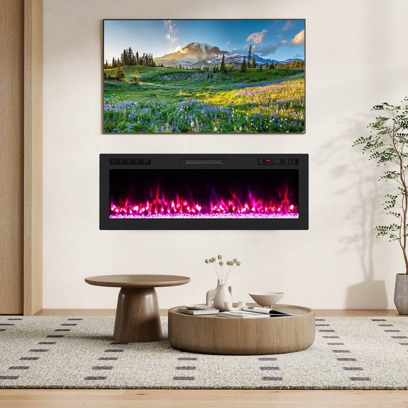 Costway 50" Smart WiFi Electric Fireplace Work with Alexa & Google - See Details