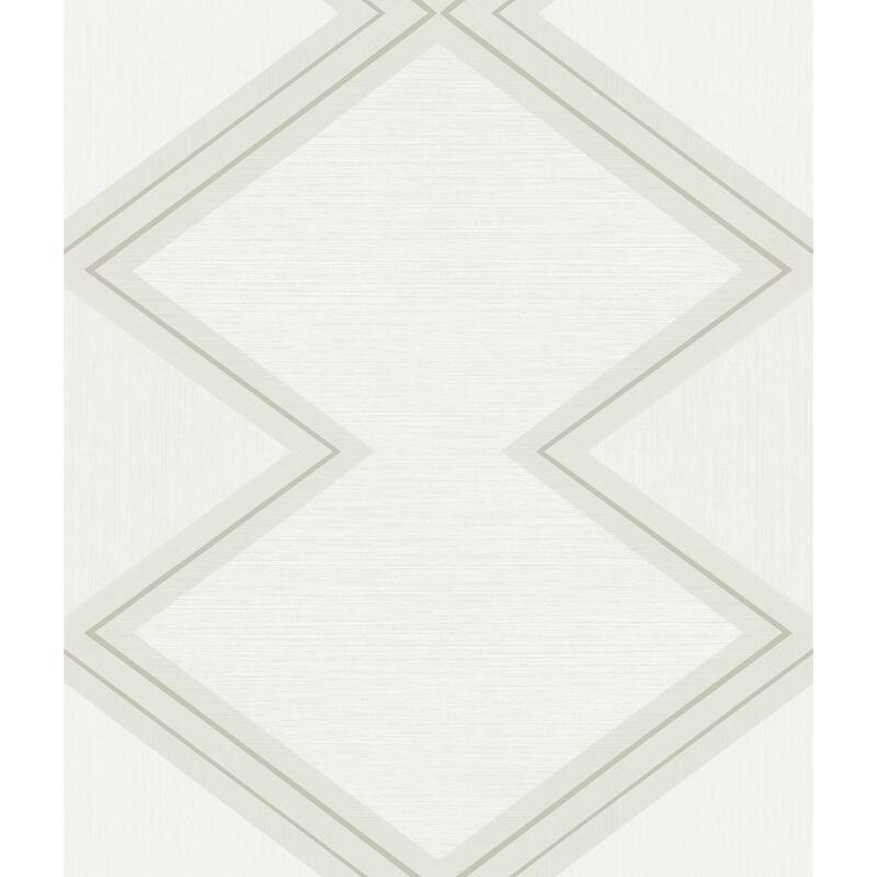 Inspired by Color Diamond Twist White & Cream Wallpaper