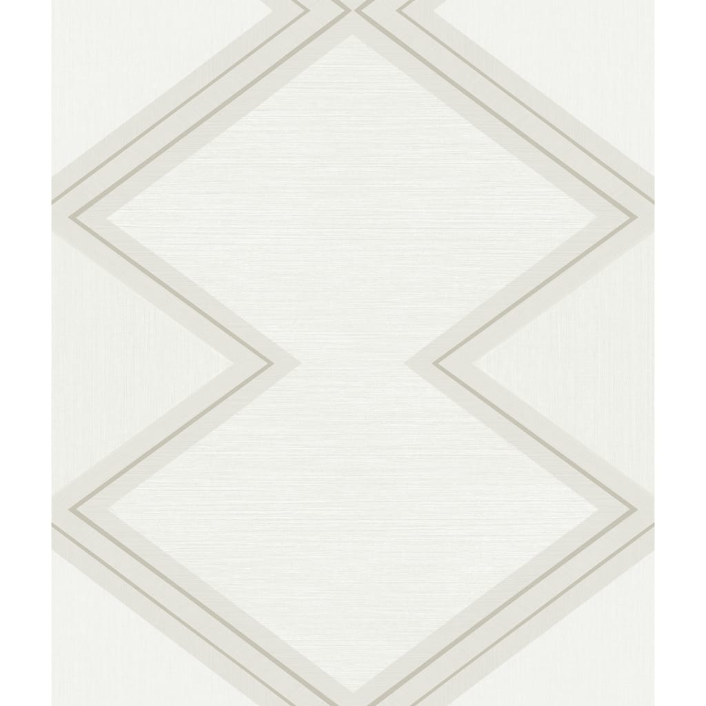 Inspired by Color Diamond Twist White & Cream Wallpaper