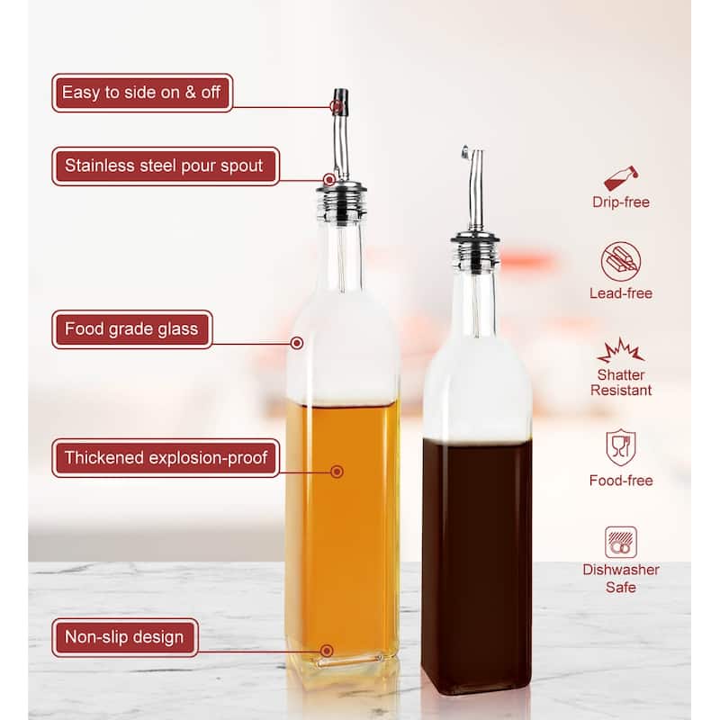 Prime Cook 5 Piece Oil & Vinegar Cruet Set