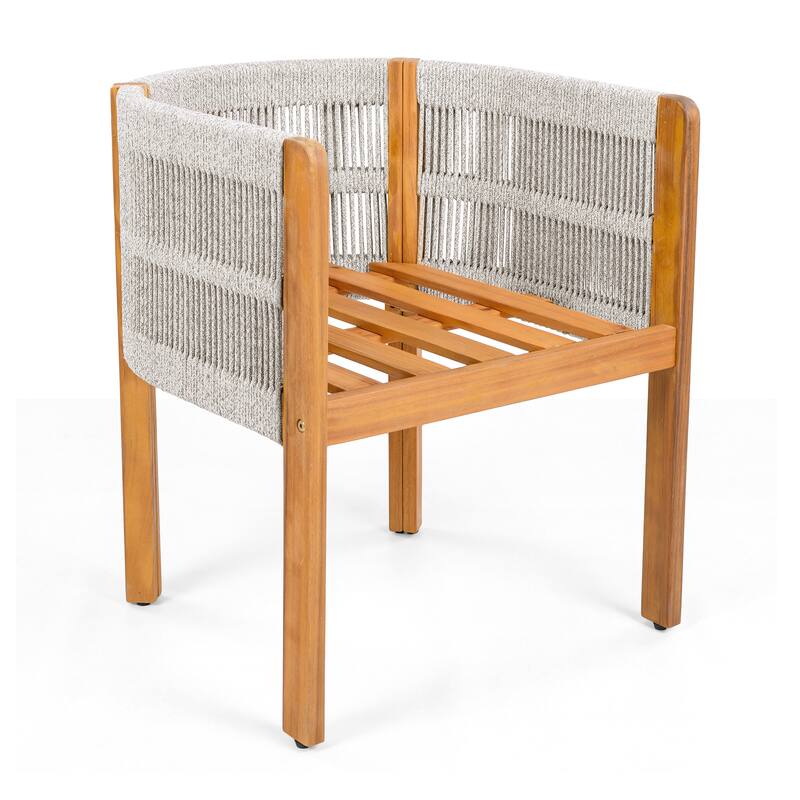 Christopher Knight Home - Isolde Acacia Wood Outdoor Dining Chair（Set of 2）