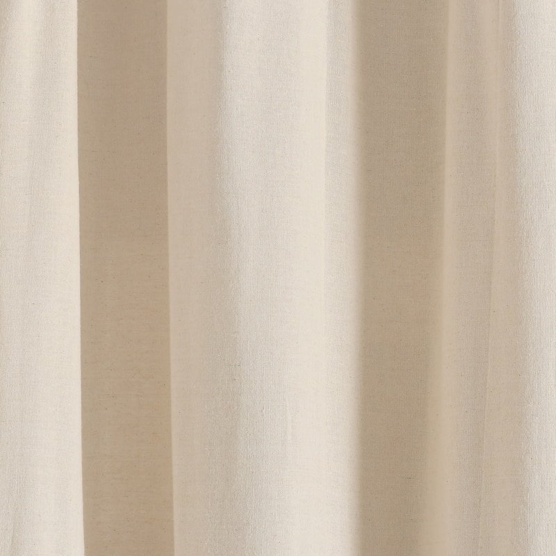 Lush Decor Linen Button Single Panel Window Curtain