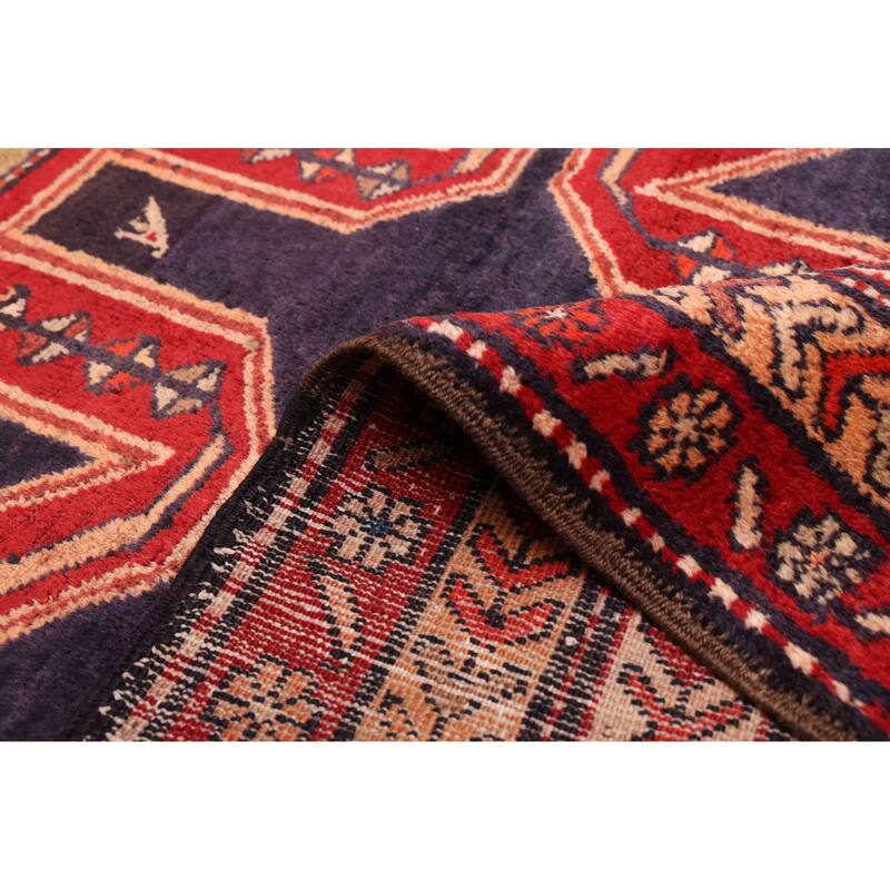 ECARPETGALLERY Hand-knotted Konya Anatolian Dark Navy Wool Rug - 4'2 x 10'4