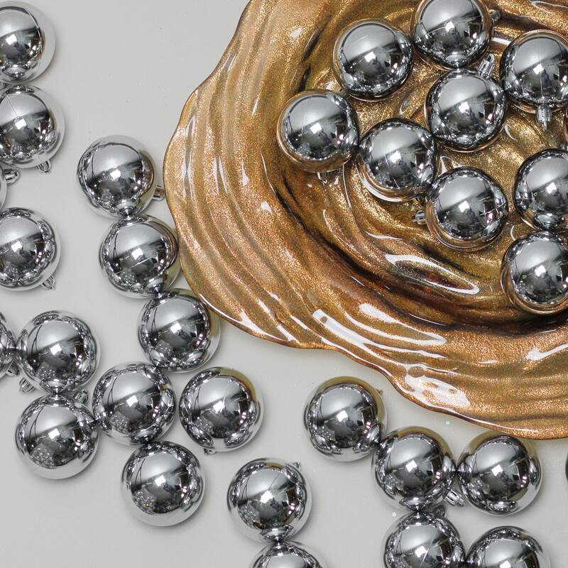 60ct Shatterproof Christmas Ball Ornaments 2.5" (60mm).