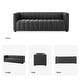 preview thumbnail 26 of 81, HULALA HOME Olinto Modern 83''W Genuine Leather Tufted Couch Sofa with Channel Back and Solid Wood Legs