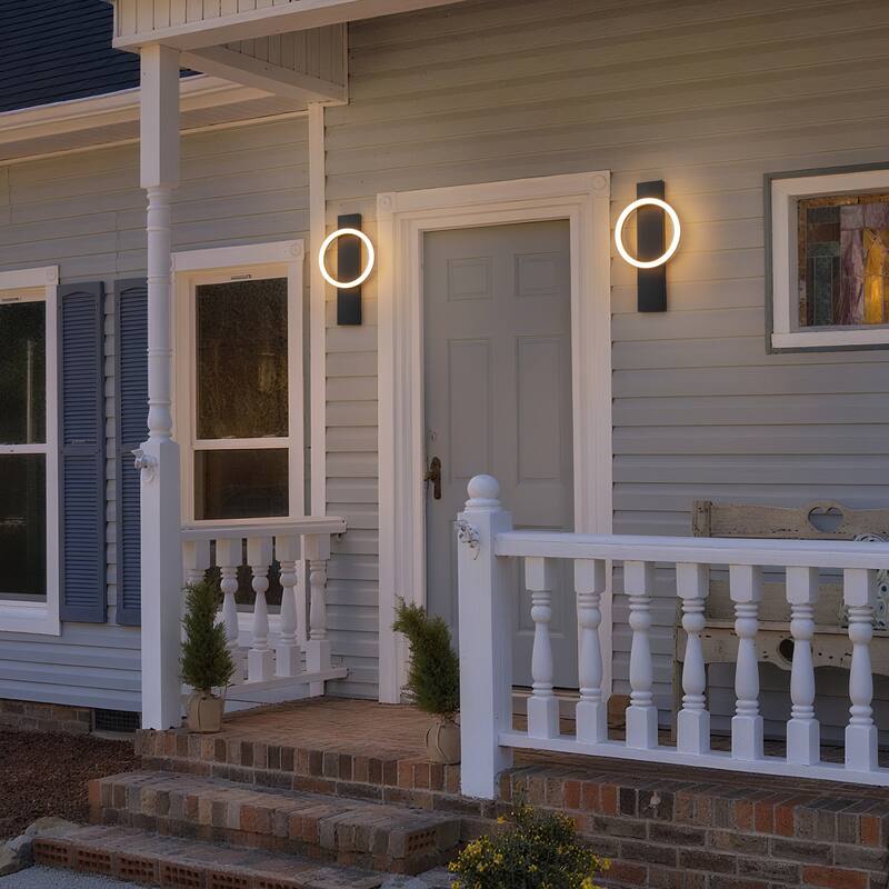 22" H Outdoor Linear Integrated LED Wall Sconce - H22.05" x W11.6" x D2.8"