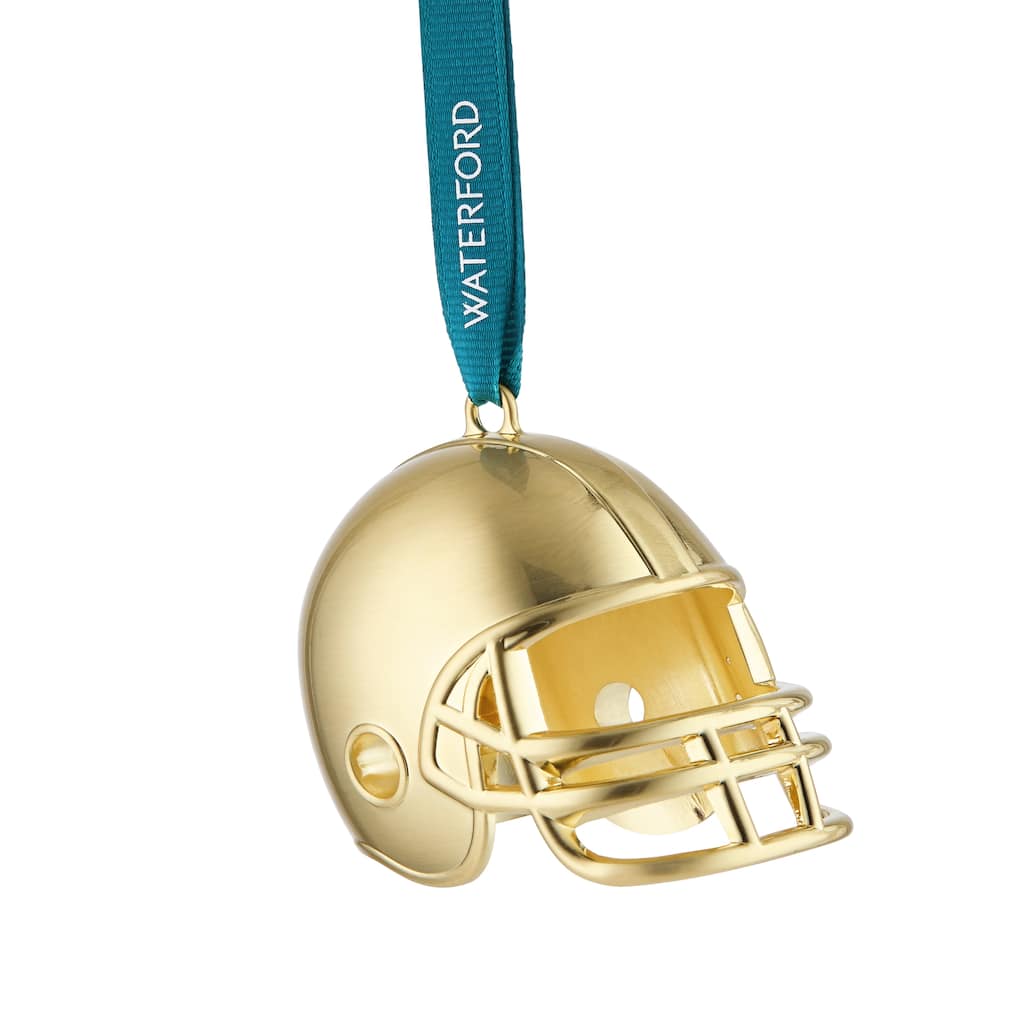 Waterford Football Helmet Golden Ornament